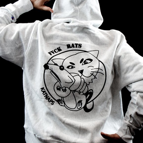 LIGHT GRAY - Katnaps World Wide Hoodie